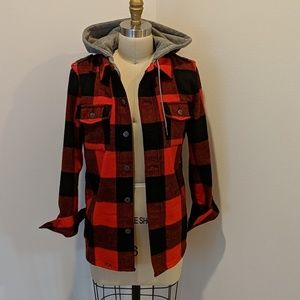Plaid shirt jacket